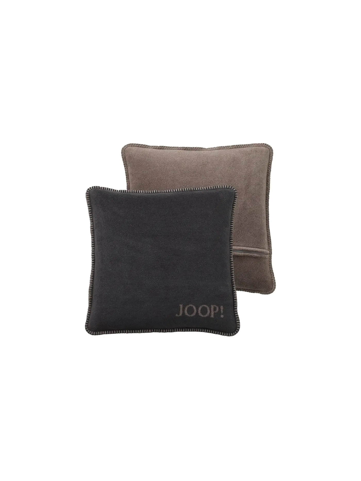 JOOP | Kissenhülle "Uni Doubleface" 50x50cm (Ash-Anthrazit) | grau